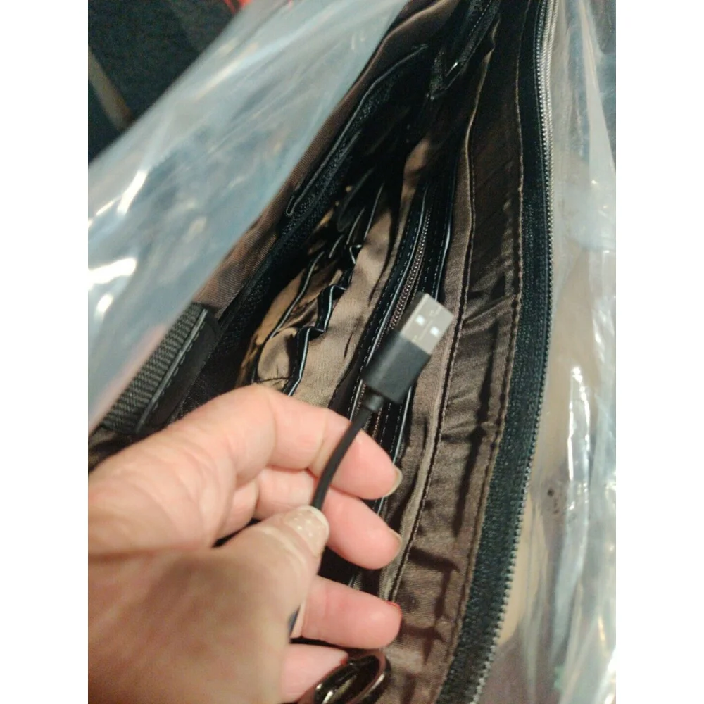 Laptop Tote Bag For Women Carry On Built In Charging Port Cord